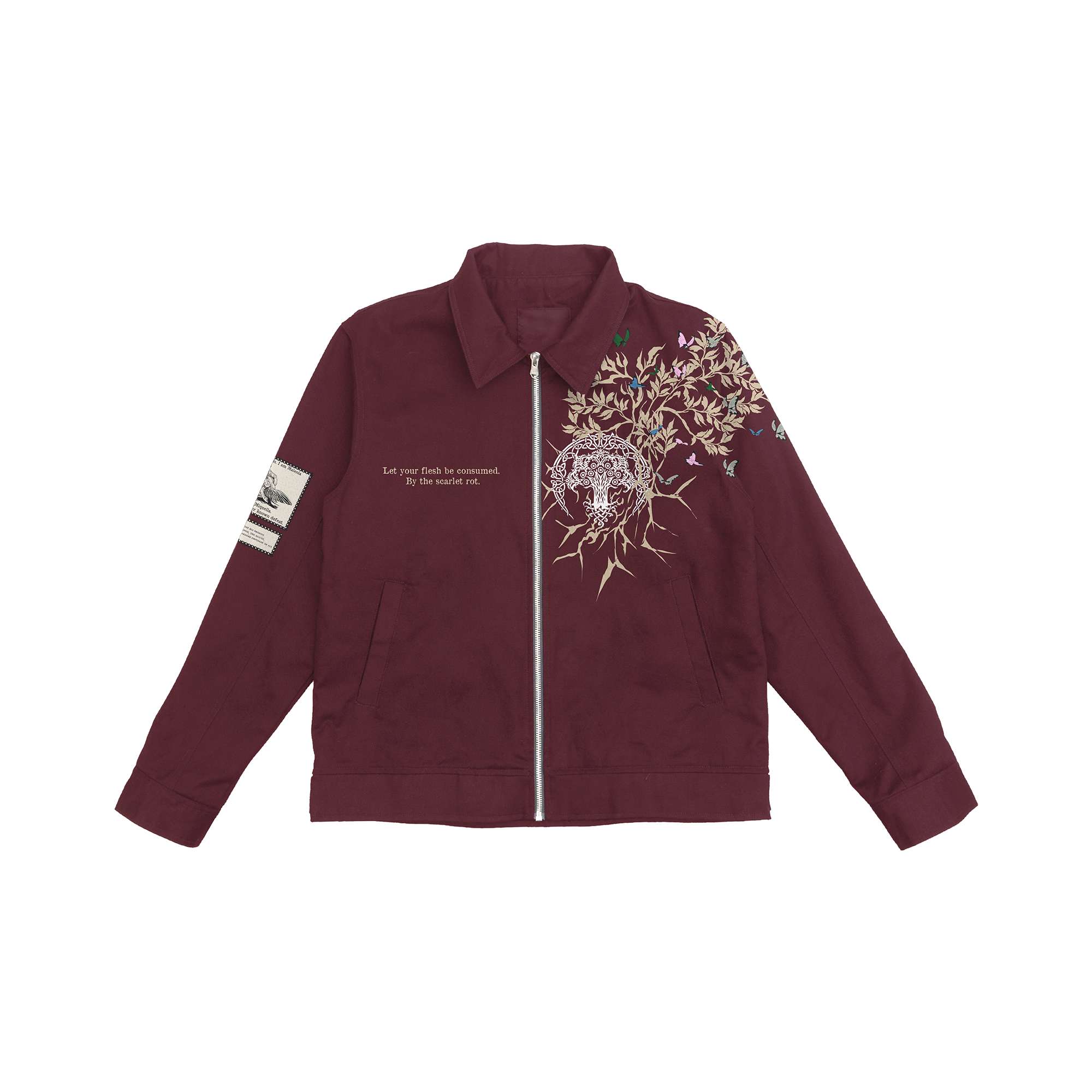 Faith Industries "Scarlet Bloom v2" Maroon Work Jacket