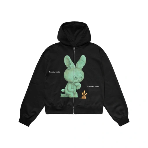 Image of Faith Industries "Hopper The Thinker" Black Hoodie Zipper