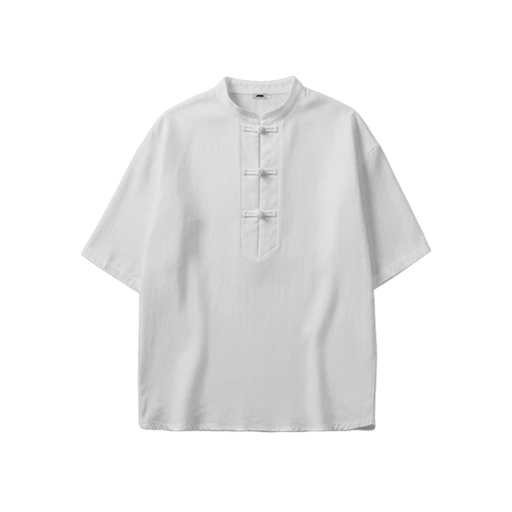 Image of Faith Industries "Year of The Horse" White Cheongsam Shirt