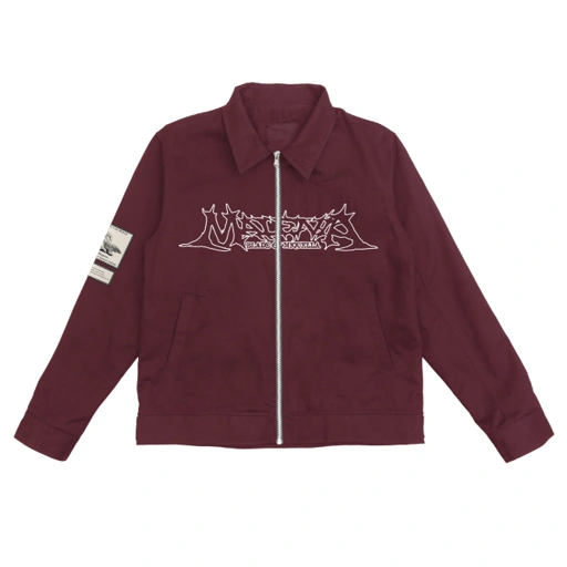 Image of Faith Industries "Scarlet Bloom" Maroon Reversible Work Jacket