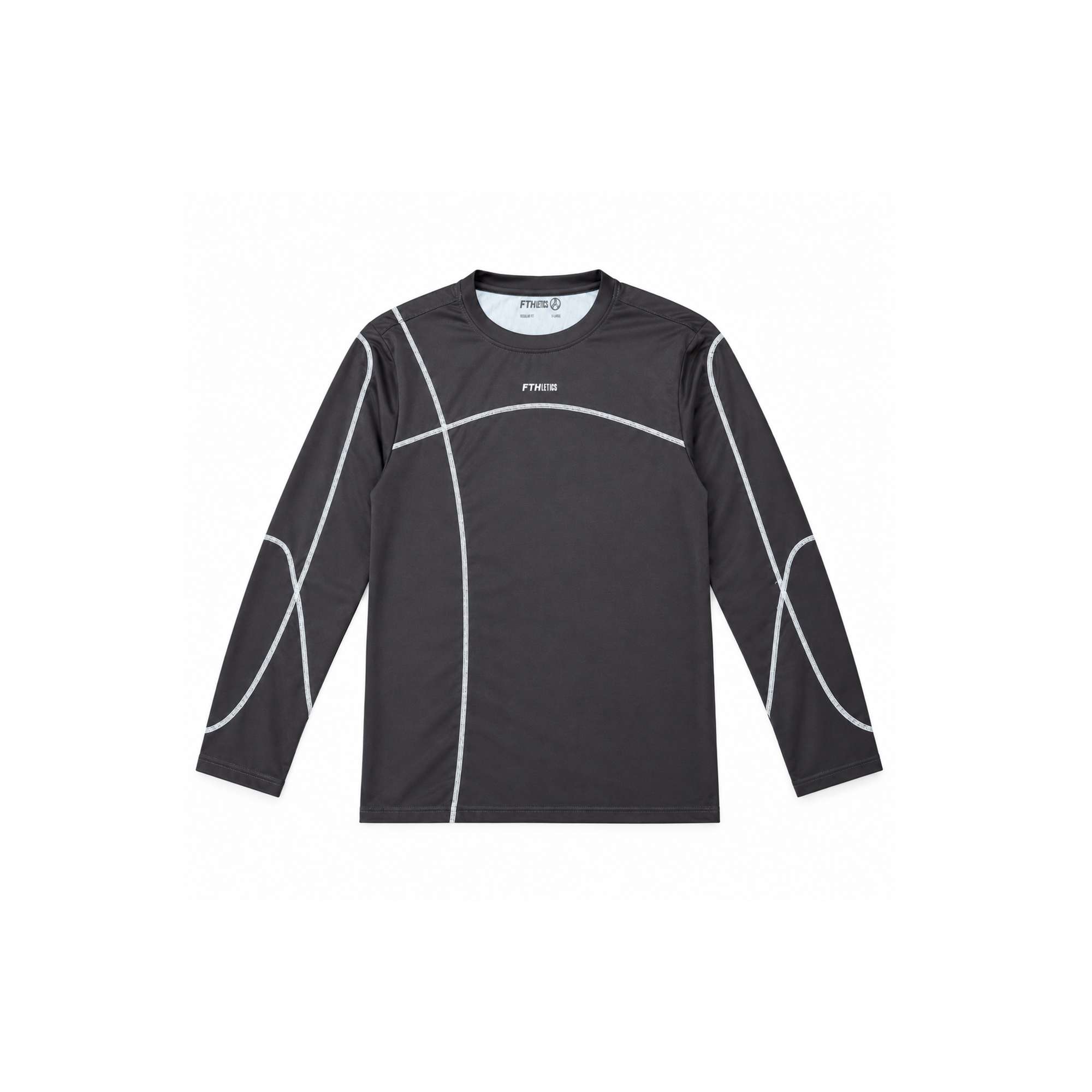FTHLETICS Stride Long Sleeve - Running Tee - Jersey Lari - Kaos Olahraga - Sports T-Shirt - Black