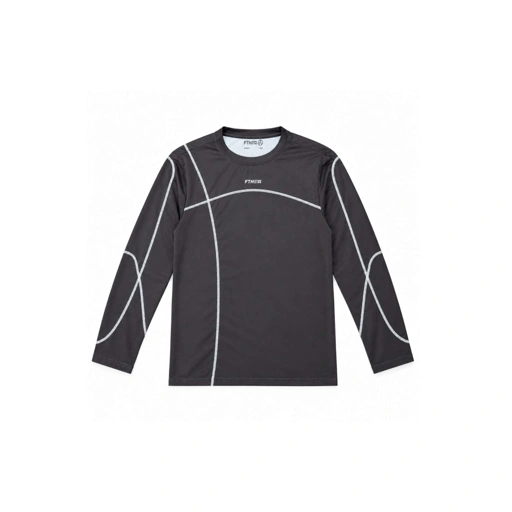 FTHLETICS Stride Long Sleeve - Running Tee - Jersey Lari - Kaos Olahraga - Sports T-Shirt - Black