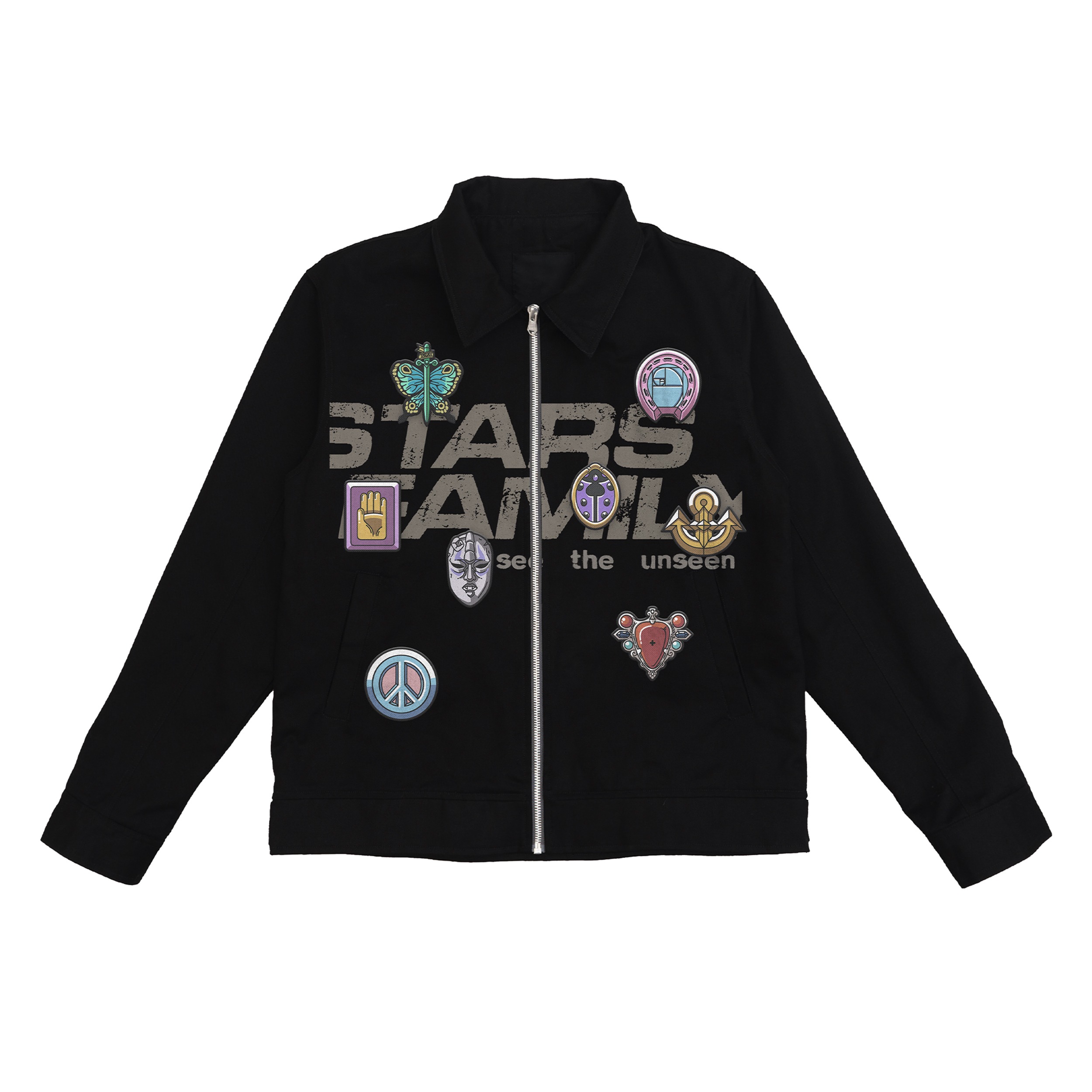 Faith Industries "Stars Family Insignia" Black Work Jacket