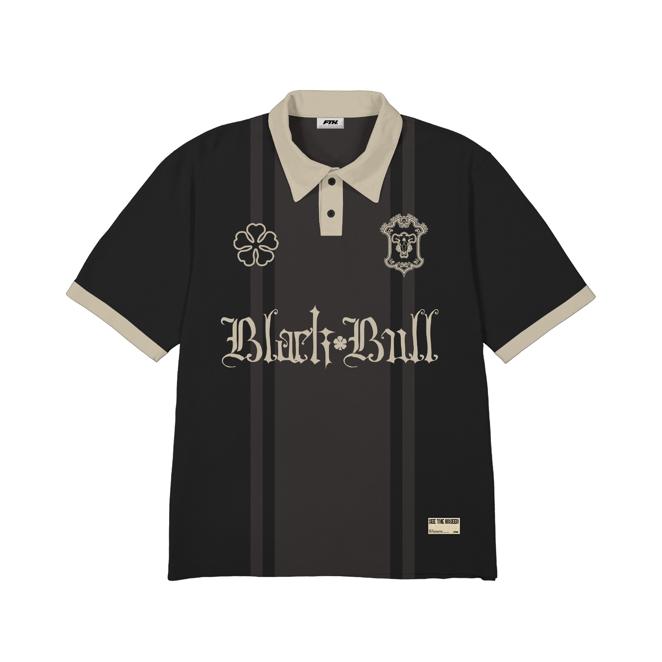 Faith Industries "Black Bull" Black Polo Shirt