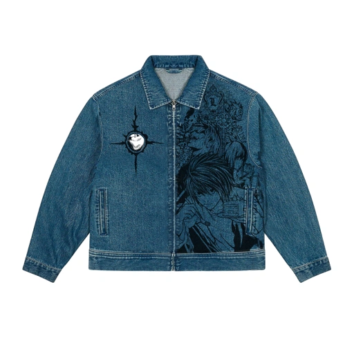 Image of Faith Industries "L Lawliet" Blue Denim Jacket