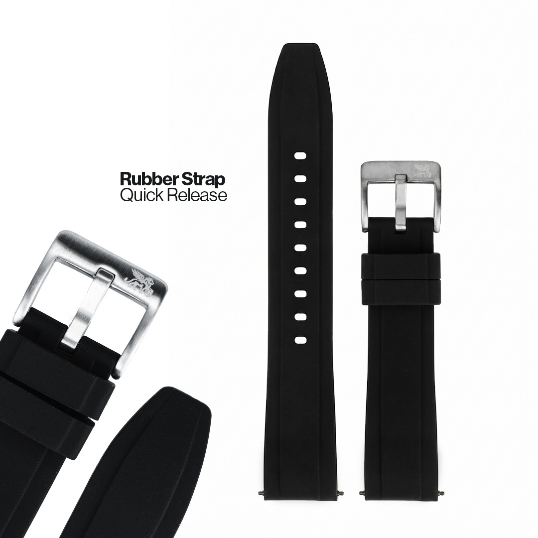 Tali Strap Rubber Karet Black Silver G-Army Original