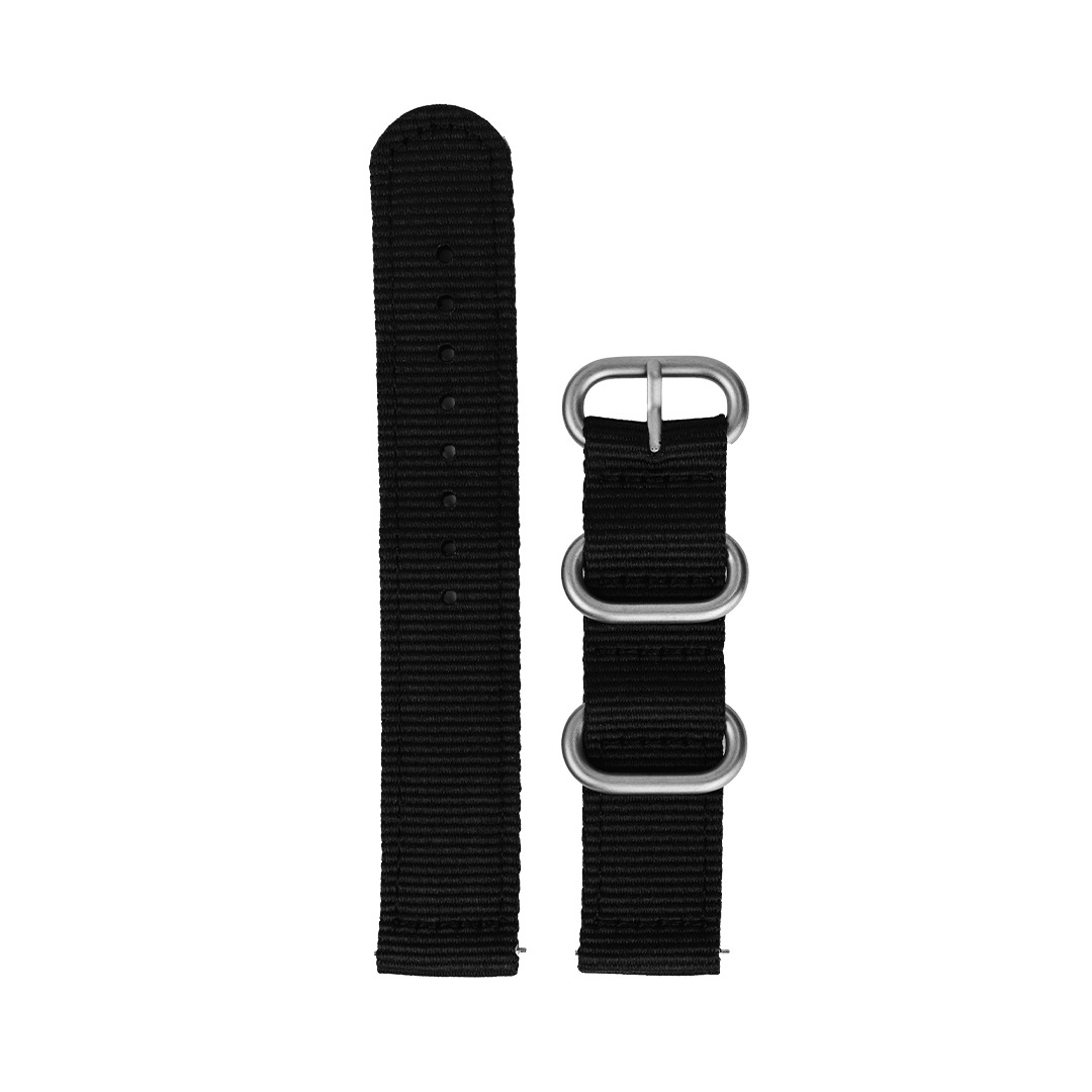 Tali Strap Zulu Canvas Black Silver G-Army Original