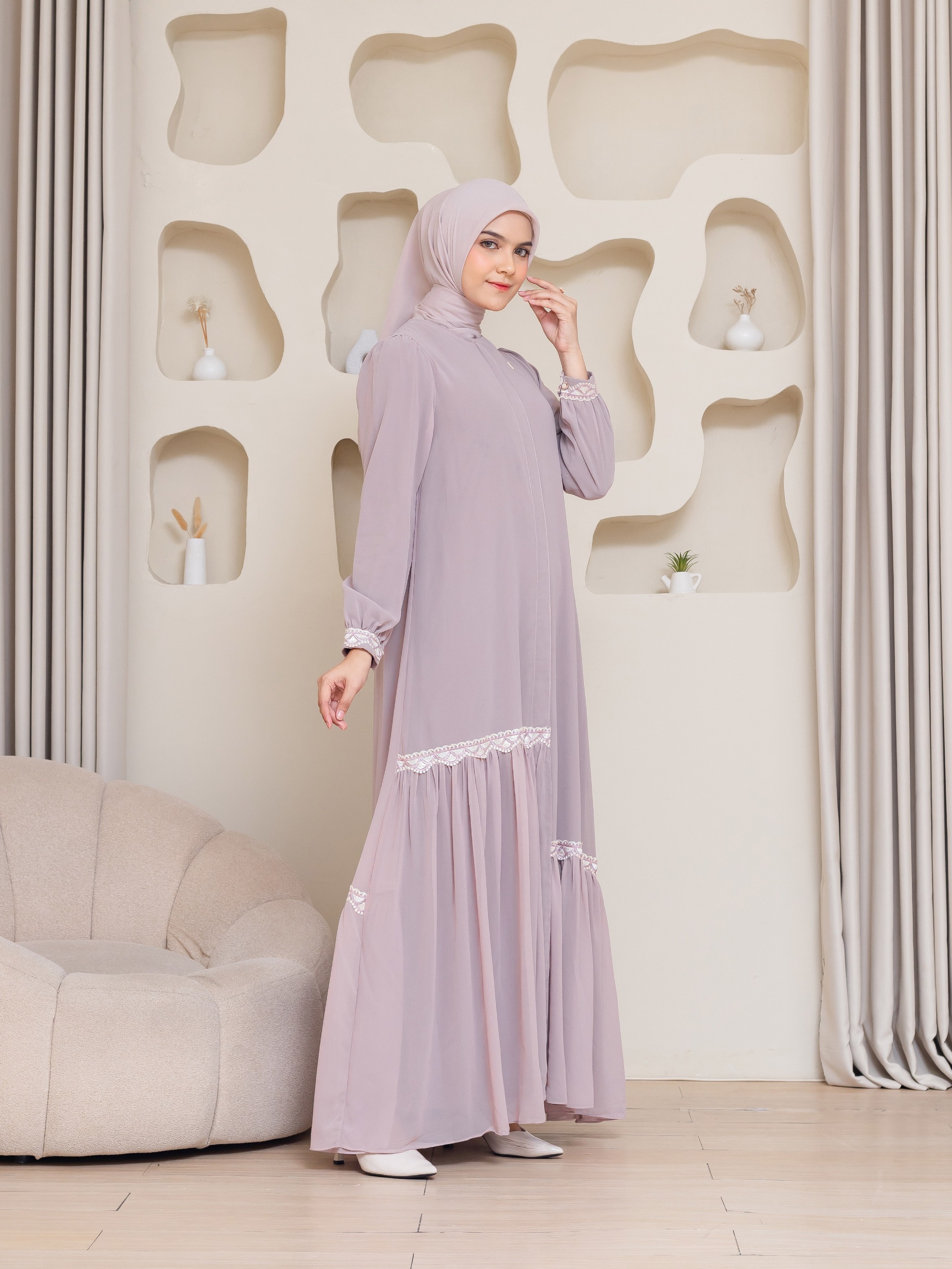 Nayara Dress - Powder Rose