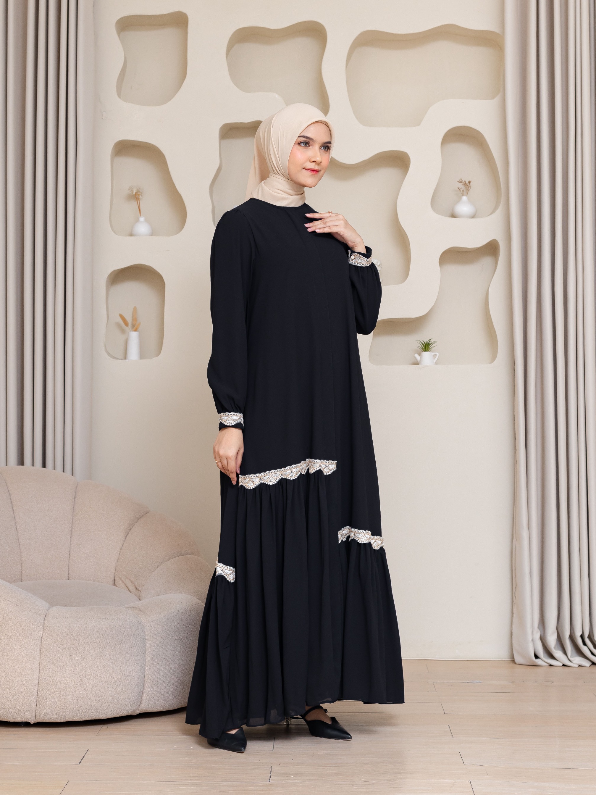 Nayara Dress - Midnight Noir