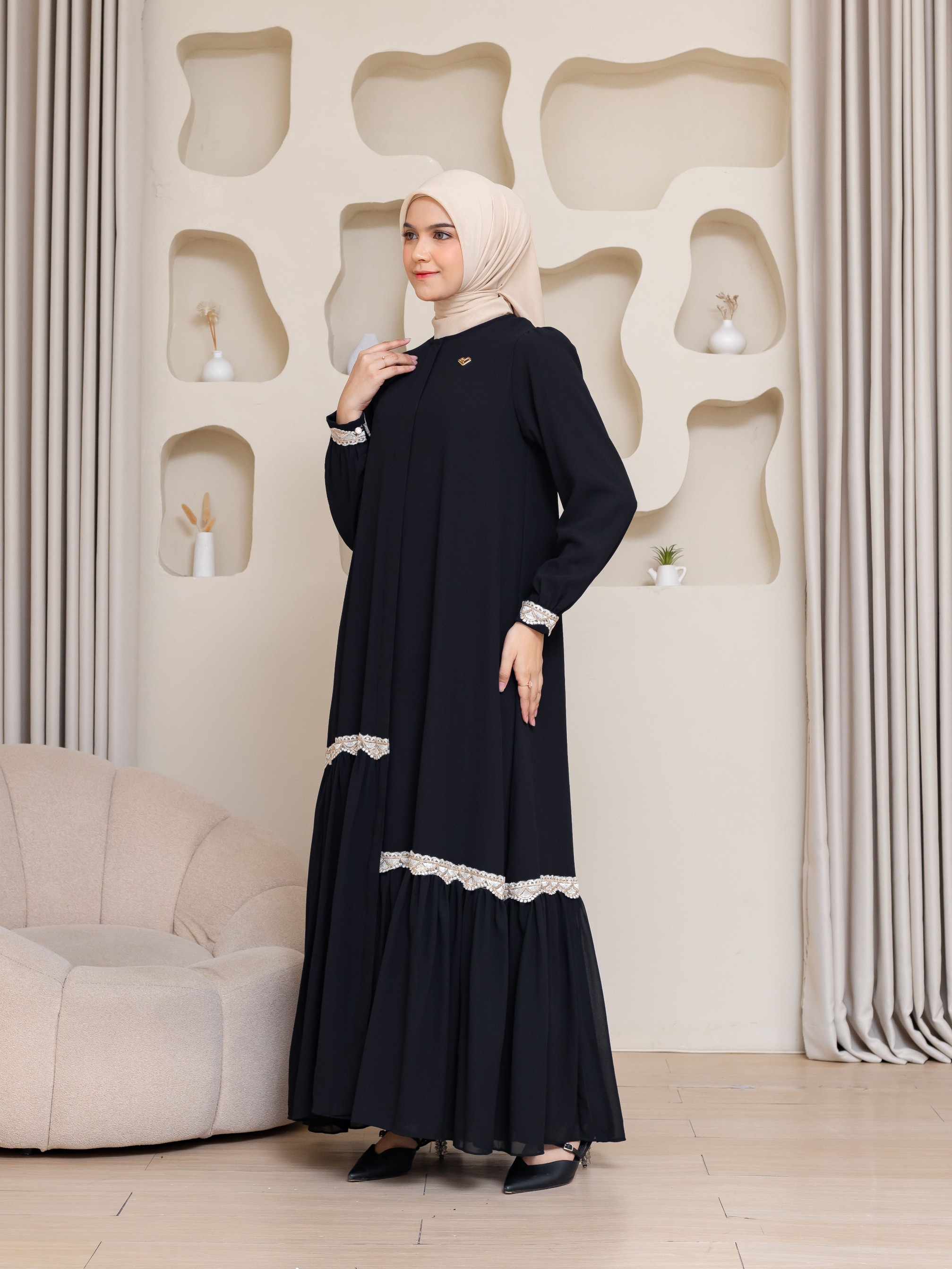 Nayara Dress - Midnight Noir