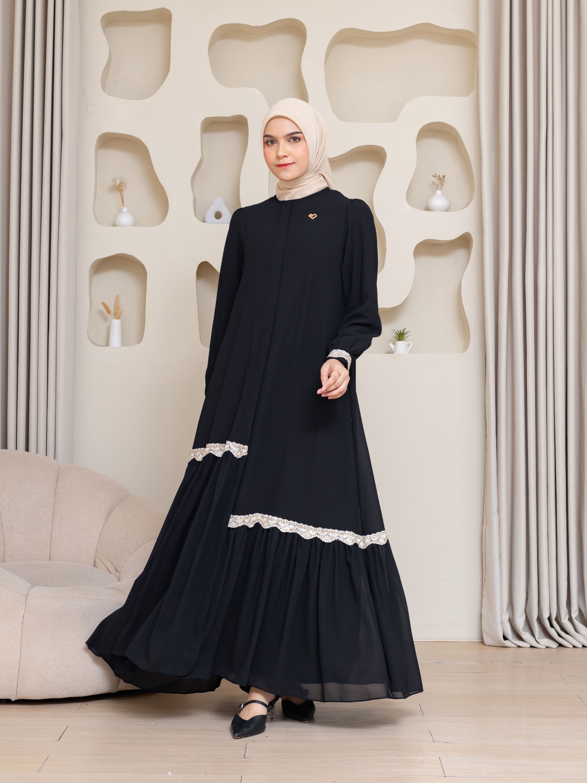 Nayara Dress - Midnight Noir
