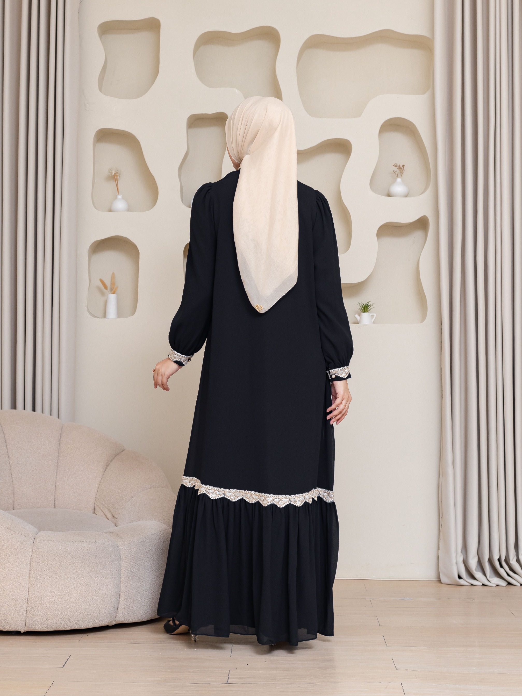 Nayara Dress - Midnight Noir