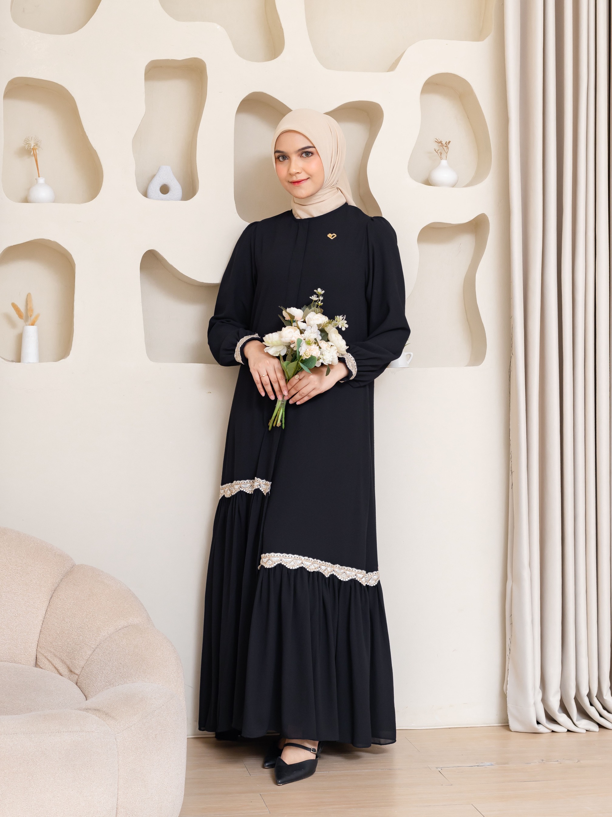 Nayara Dress - Midnight Noir