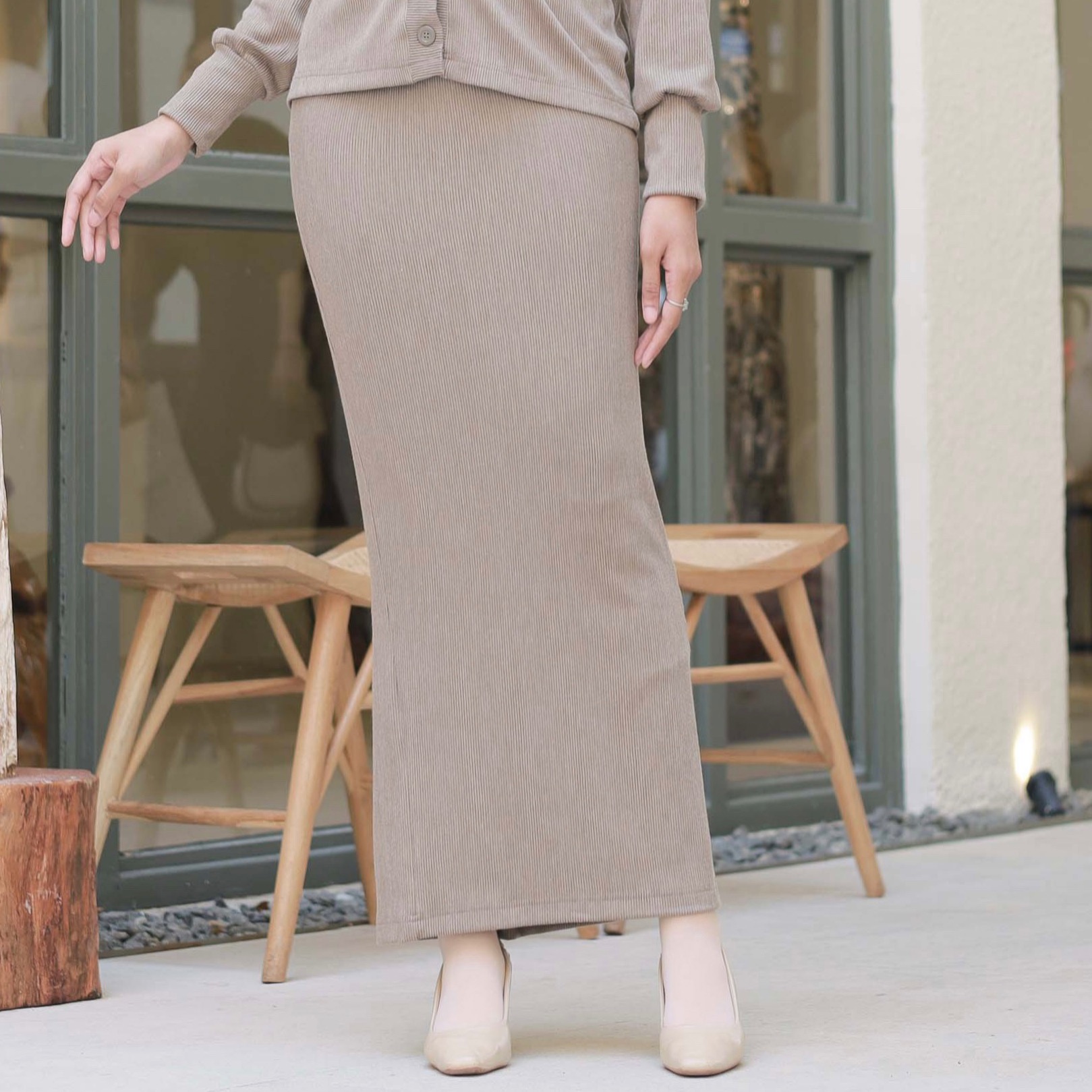 Nadeen Knit - Cardigan & Skirt