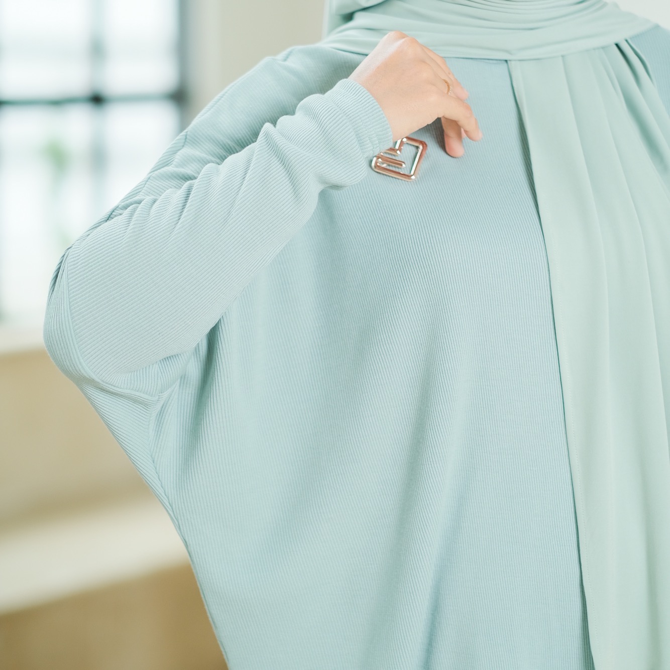 Ameera Knit Set - Batwing Blouse & Culotte