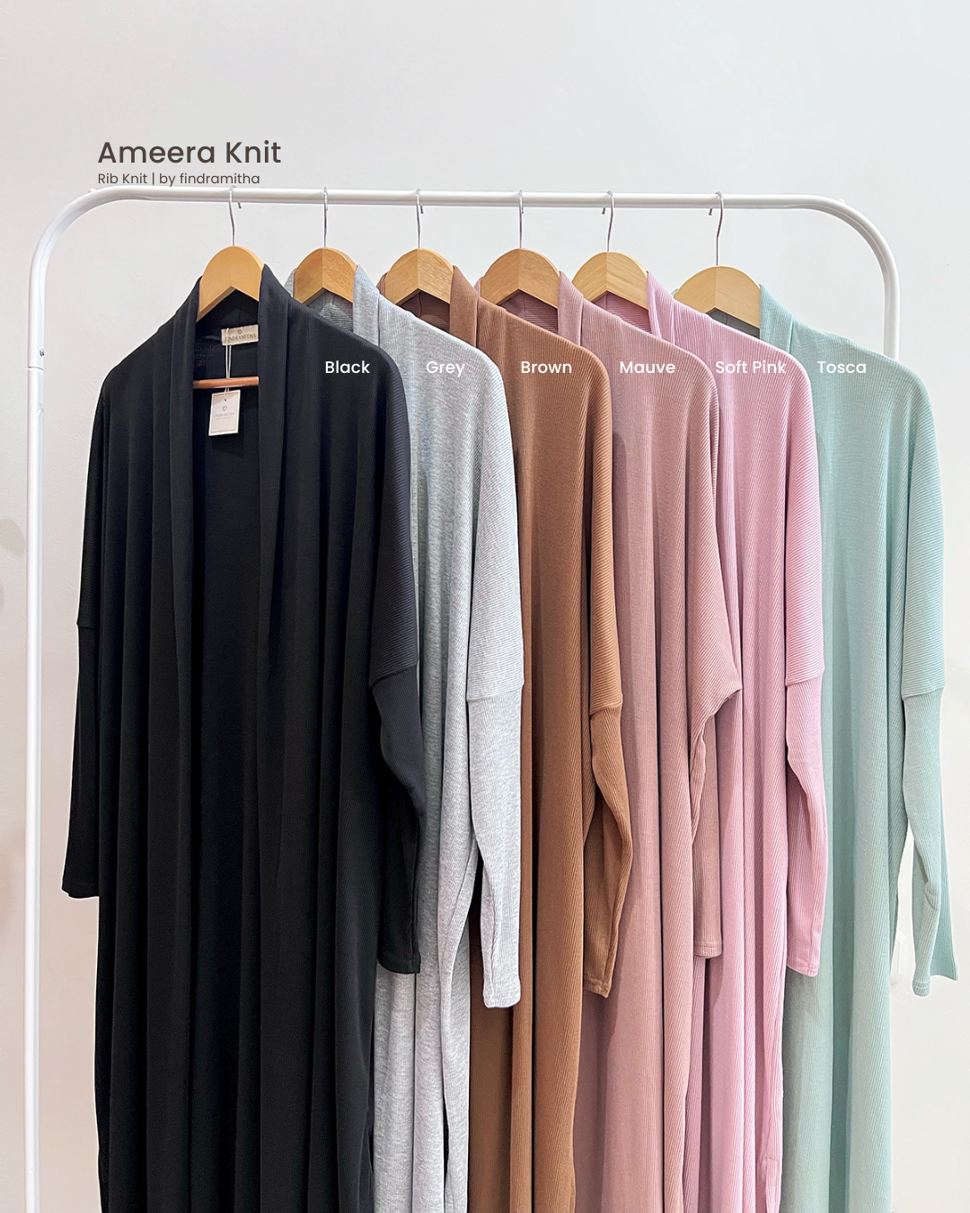 Ameera Knit Set - Inner Dress & Long Cardigan