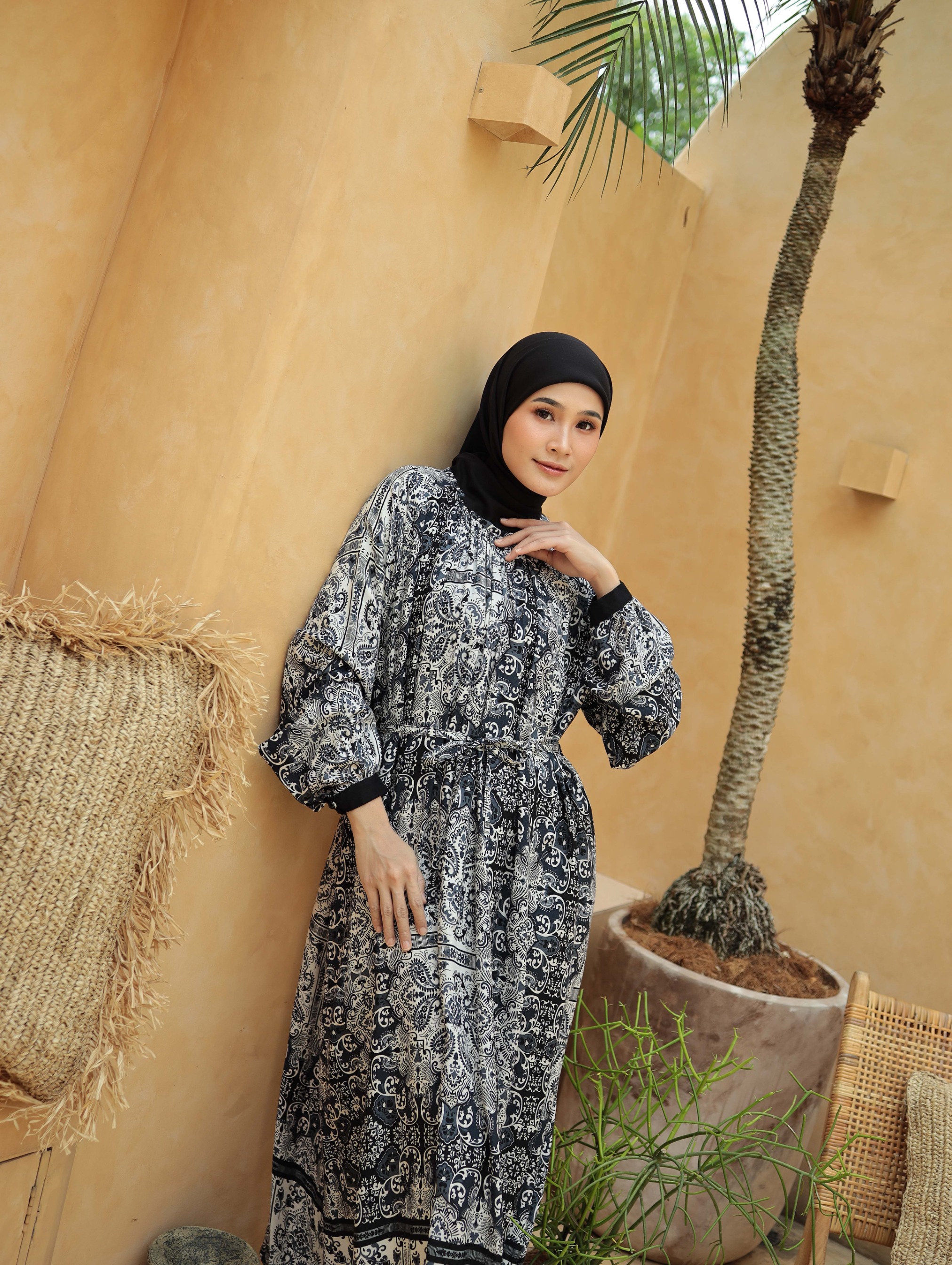 Clara Dress - Navy Ivory