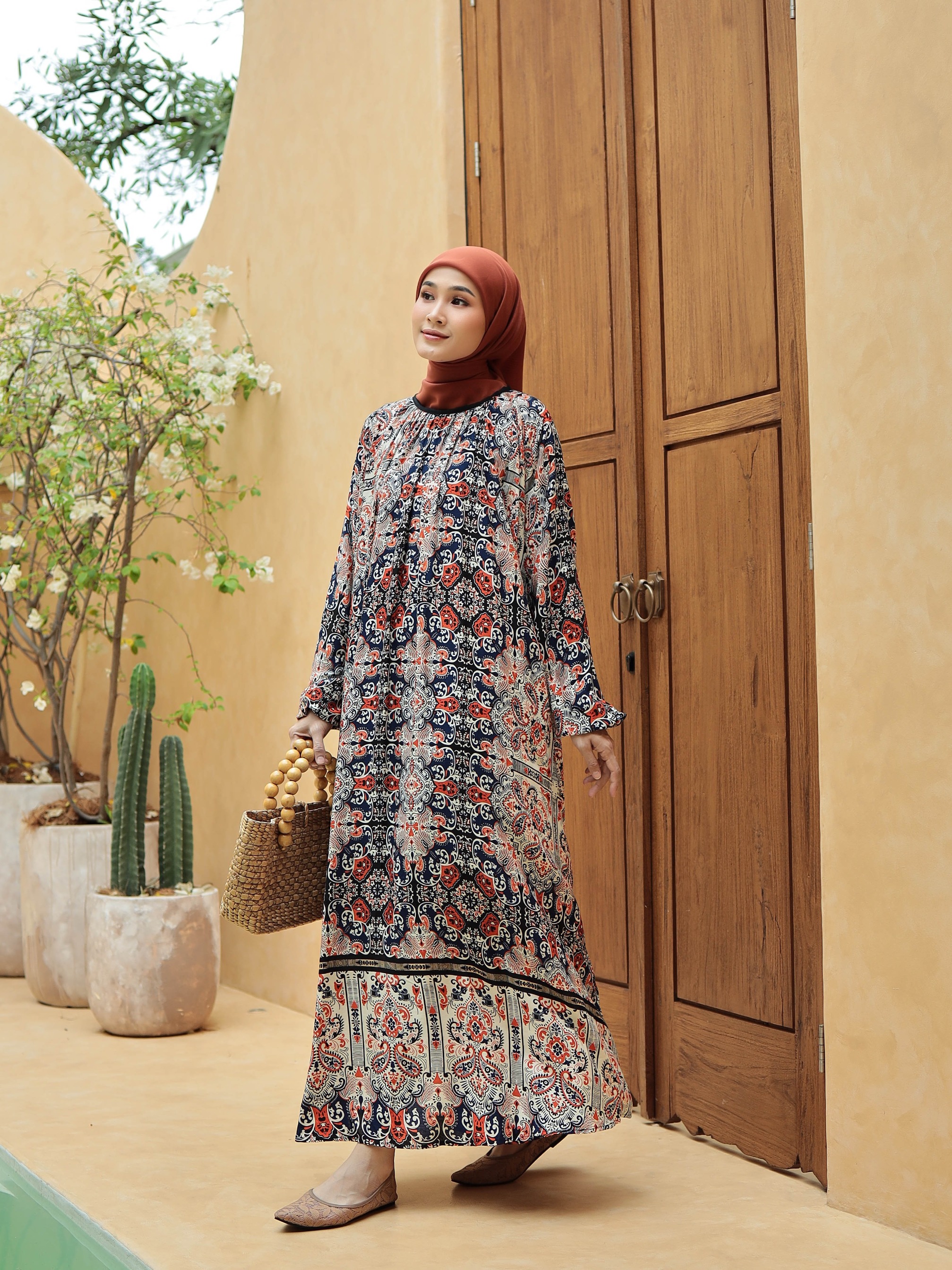 Clara Dress - Sand Terracotta