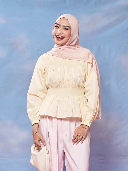 Image of MYMINOLS - Sora Smocked Blouse
