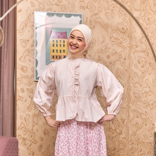 Image of NEONA RIPPLE BLOUSE- MYMINOLS | Blouse Korean Premium Wanita