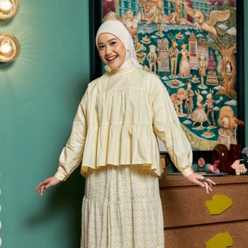 Image of NEEMA TIER BLOUSE - MYMINOLS | Blouse Korean Premium Wanita