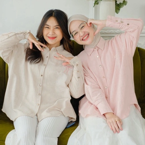 Image of RIBBON SHIRT - MYMINOLS | Kemeja Coquette | Kemeja Pita | Atasan Ribbon