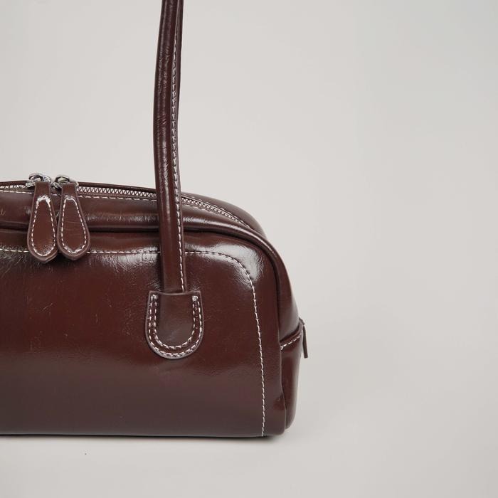 Caselle Livia Bag Glossy Shoulder Bag Wanita Tas Retro