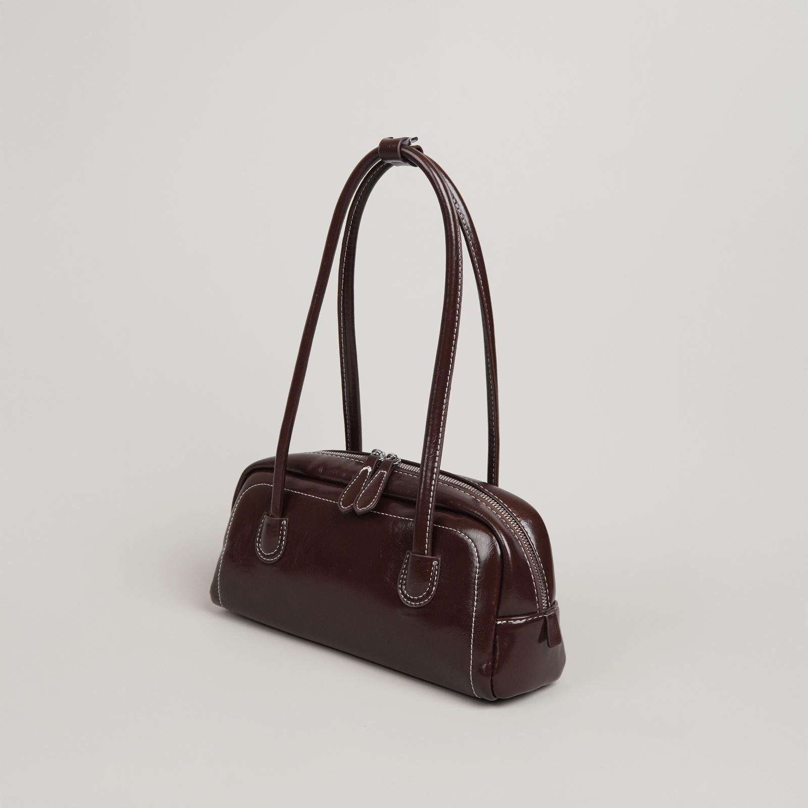 Caselle Livia Bag Glossy Shoulder Bag Wanita Tas Retro