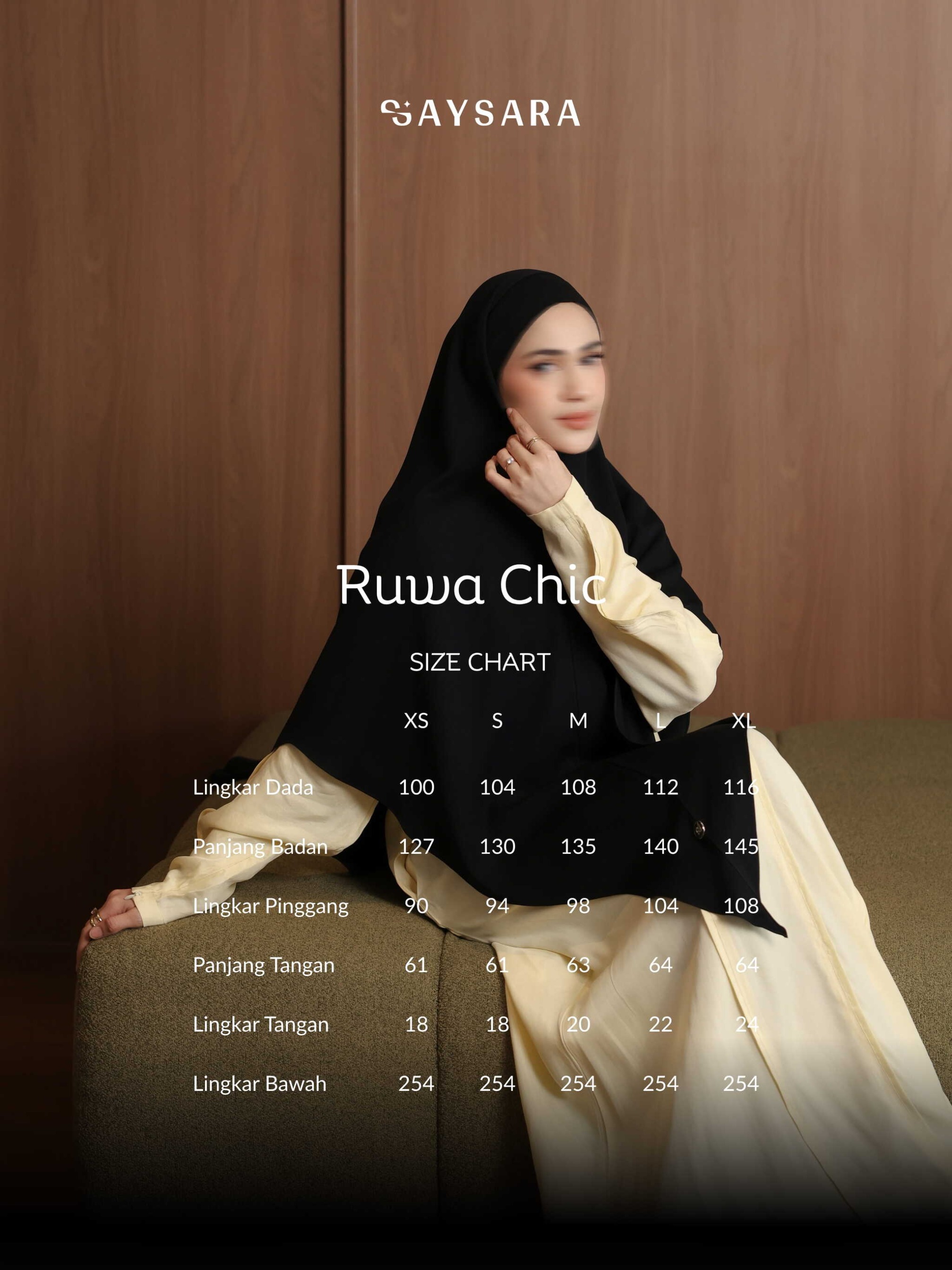 SAYSARA - Ruwa Abaya Chic With Premium Cupro Fabric