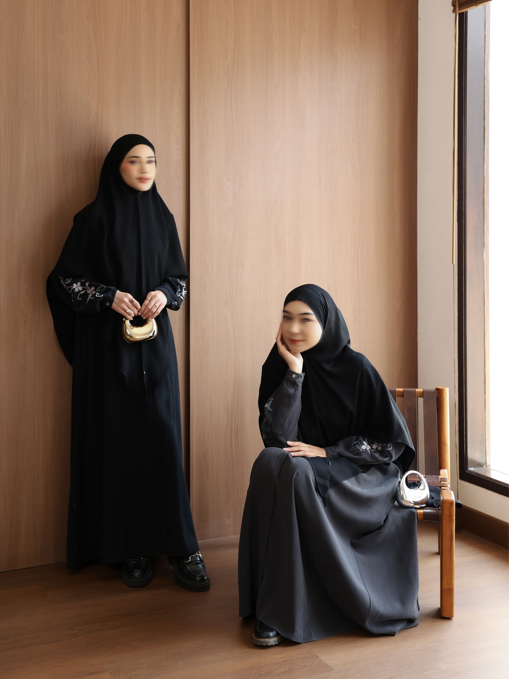 SAYSARA - Matera Embroidery Abaya Tencel Mix Cotton Premium