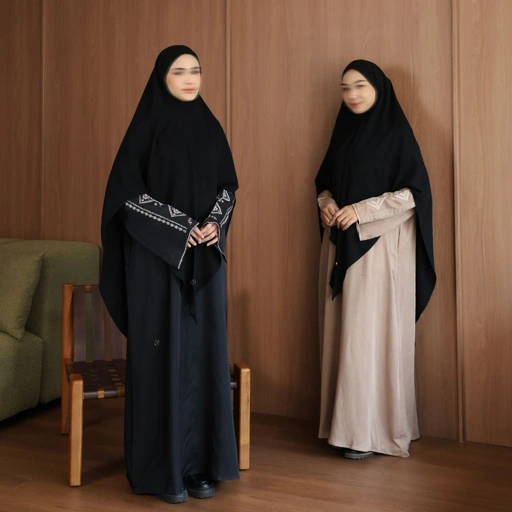 SAYSARA - Teeqa Embroidery Abaya Made From Lyocell Premium