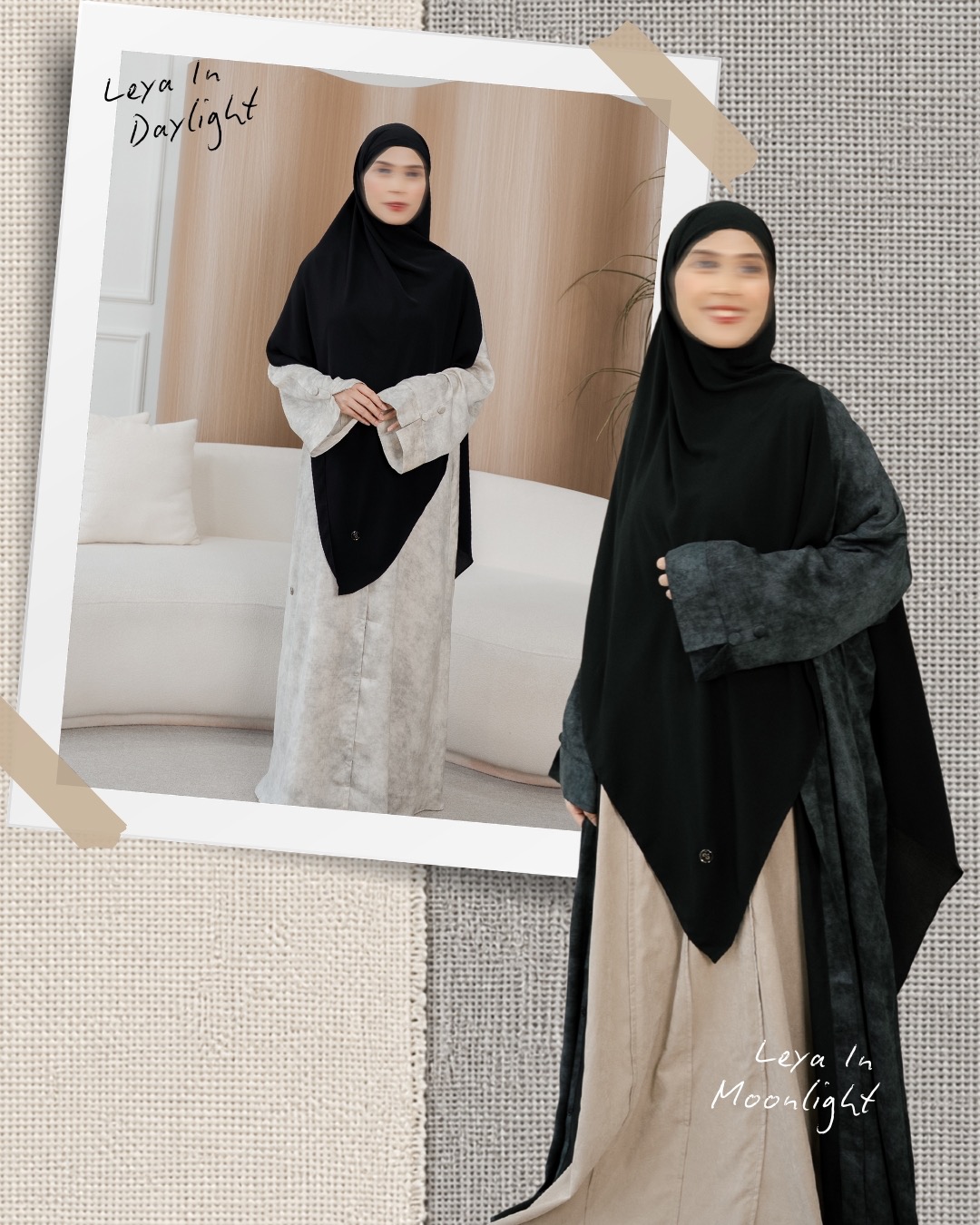 SAYSARA - Leya Abaya Made From Silk Waterdye