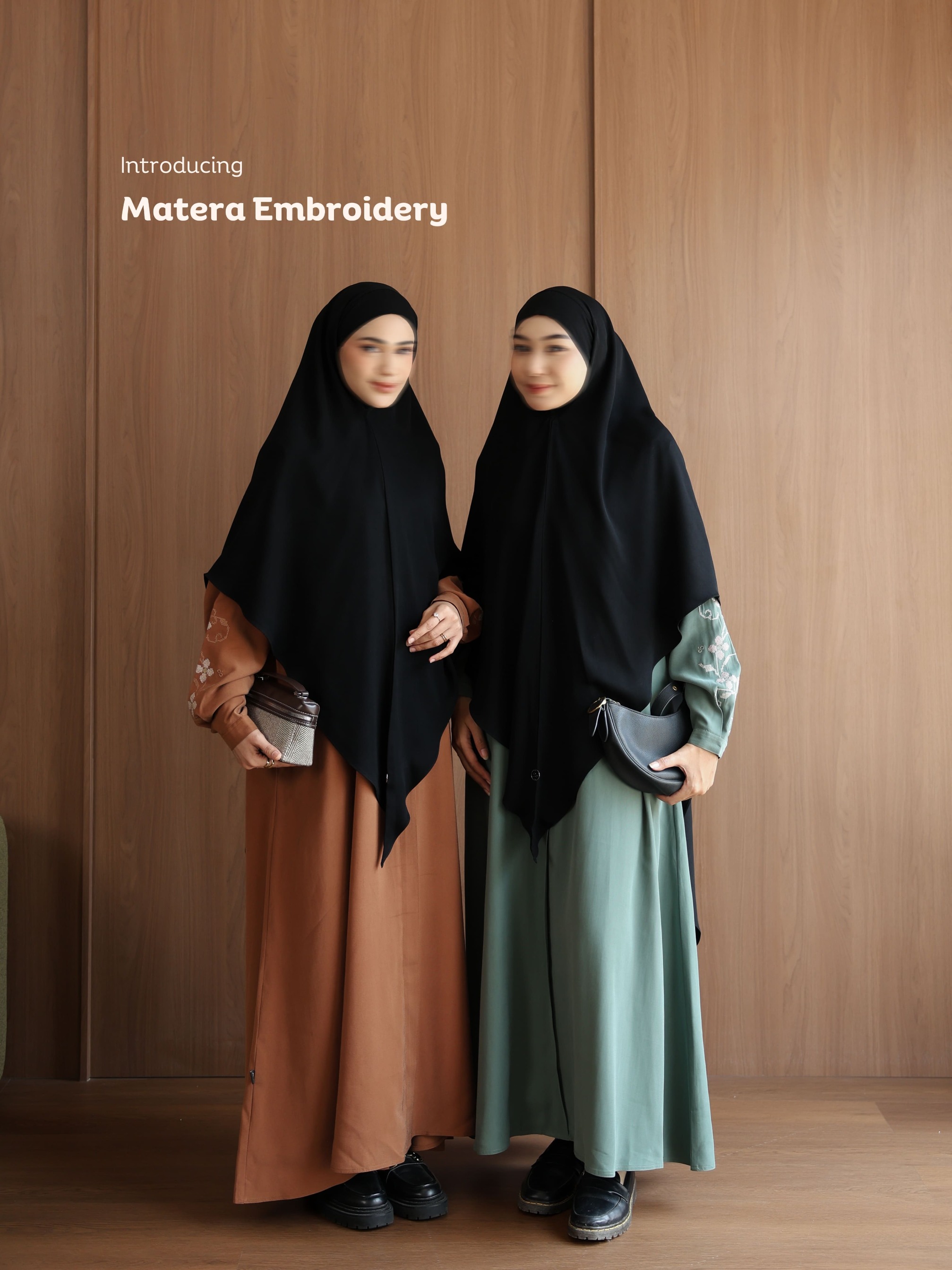 SAYSARA - Matera Embroidery Abaya Tencel Mix Cotton Premium