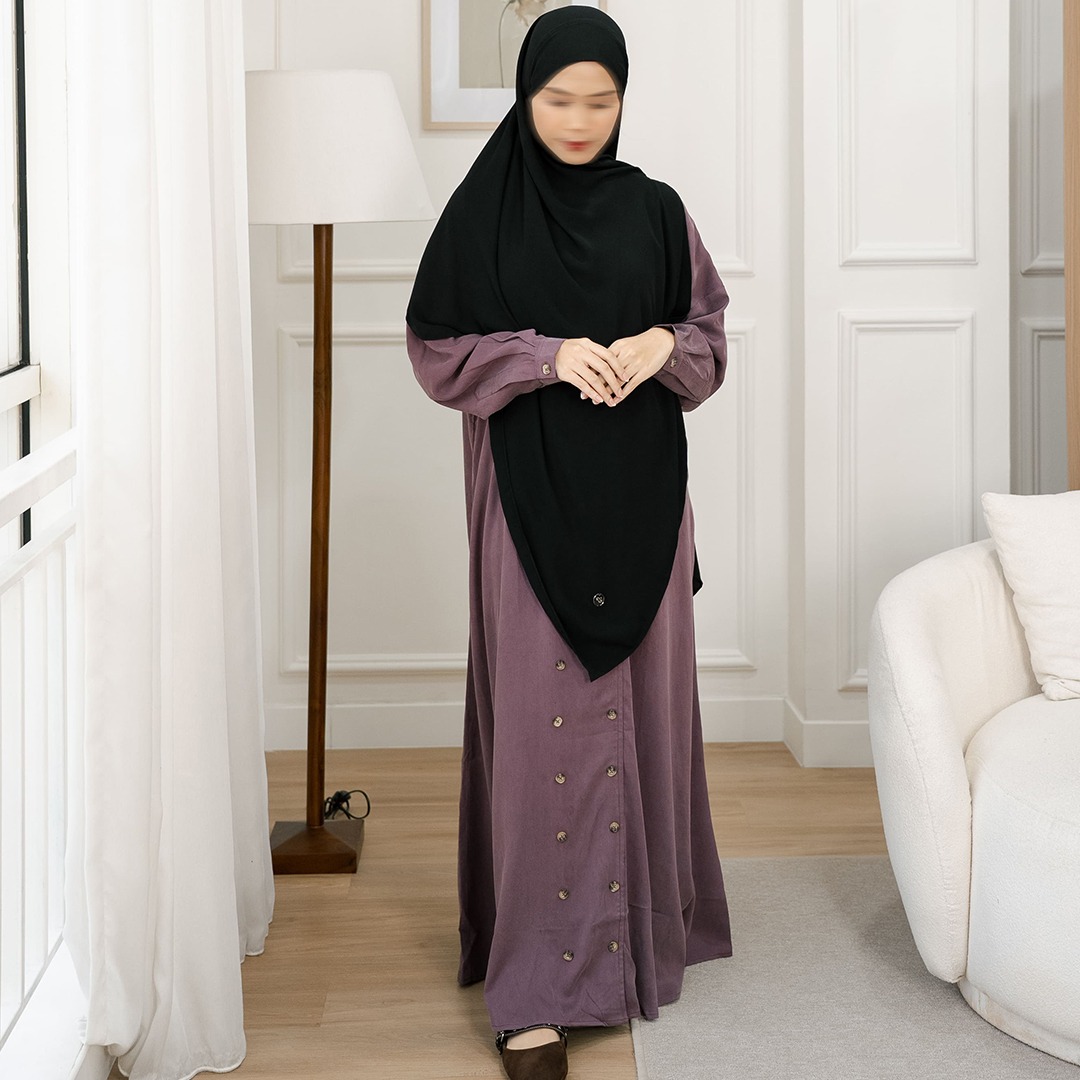 SAYSARA - Teeqa Abaya Button Made From Lyocell Premium