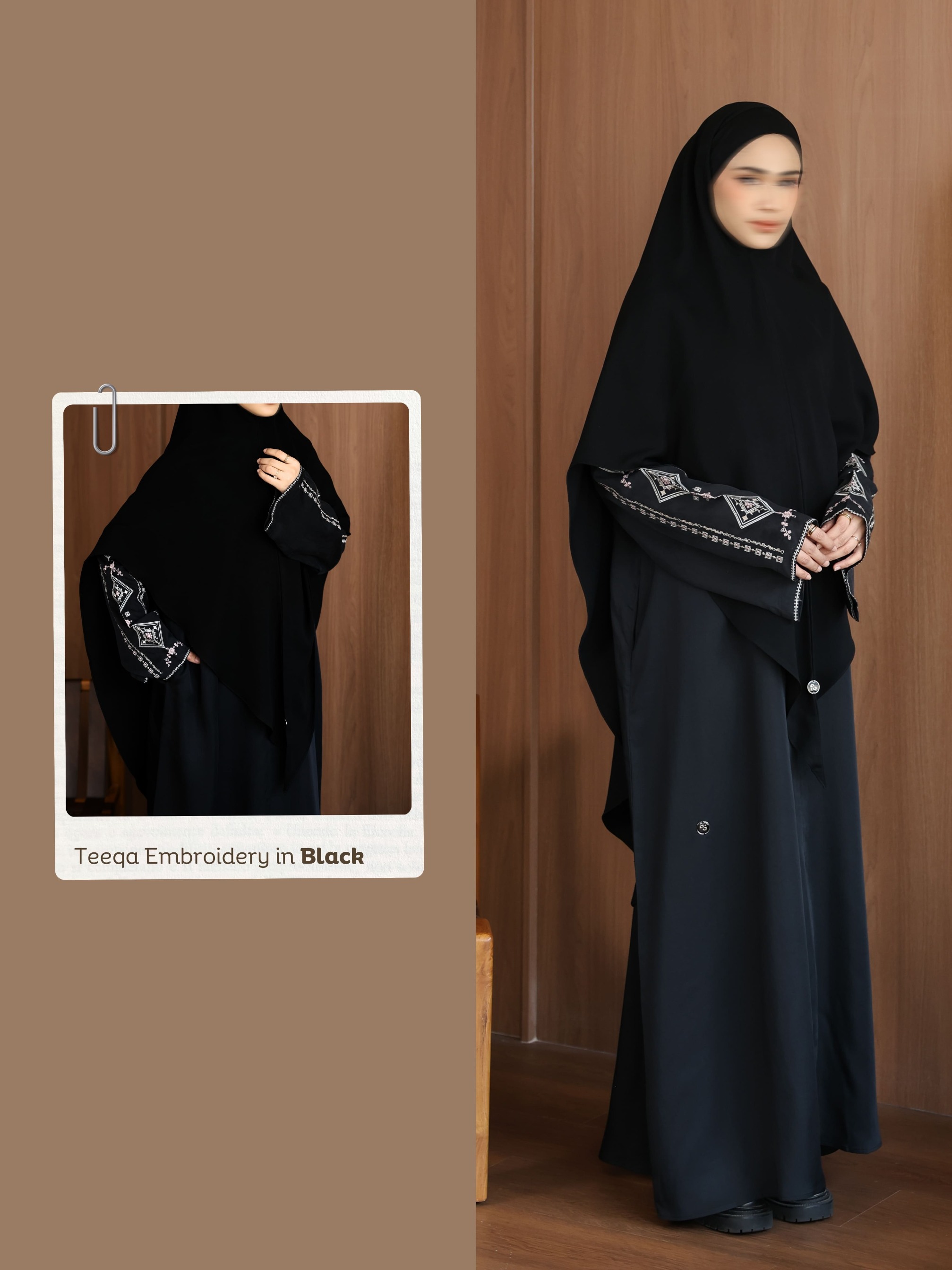 SAYSARA - Teeqa Embroidery Abaya Made From Lyocell Premium