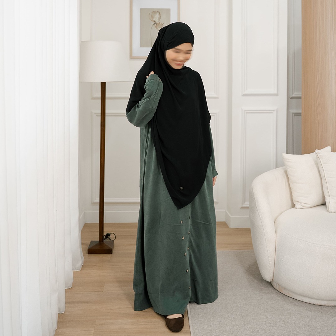 SAYSARA - Teeqa Abaya Button Made From Lyocell Premium