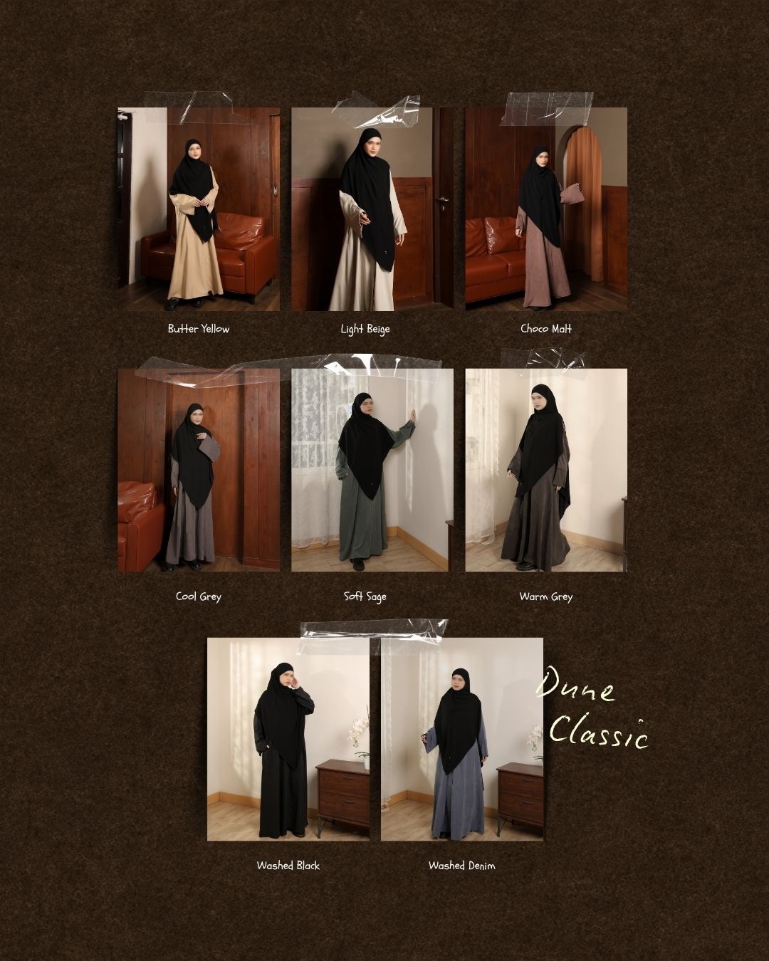 SAYSARA - Dune Abaya With Cupro Sandwash Look