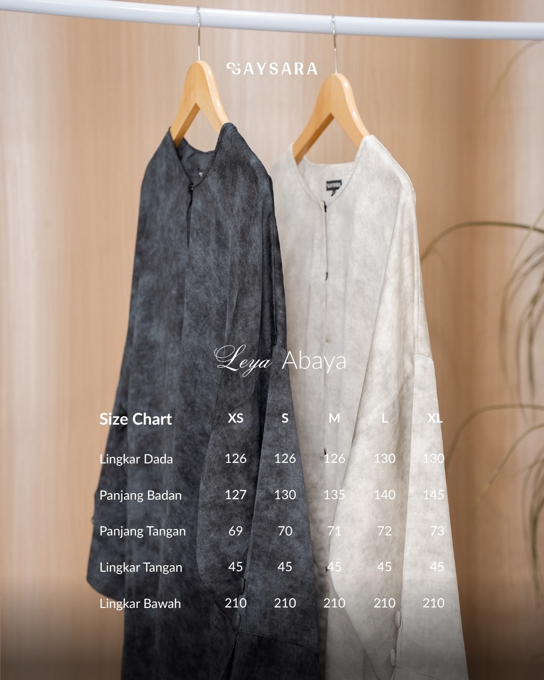 SAYSARA - Leya Abaya Made From Silk Waterdye