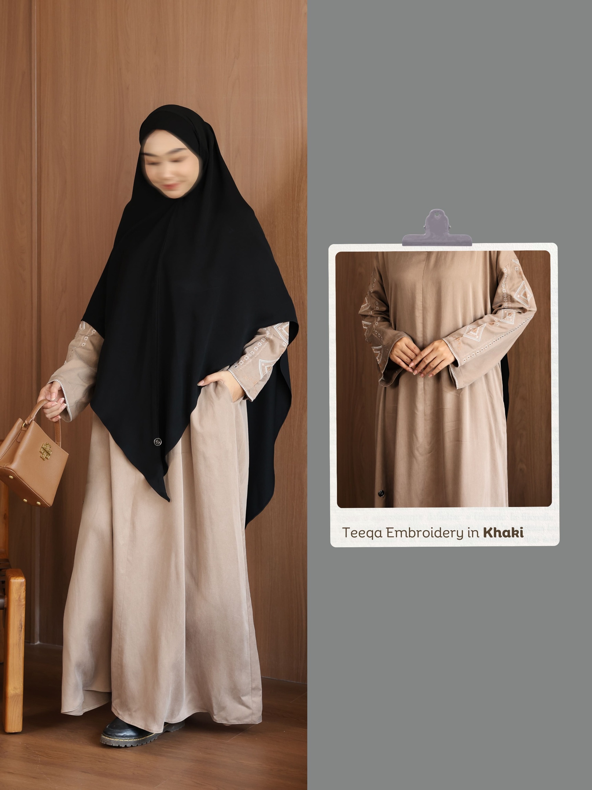 SAYSARA - Teeqa Embroidery Abaya Made From Lyocell Premium