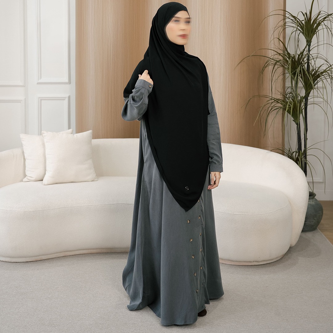 SAYSARA - Teeqa Abaya Button Made From Lyocell Premium
