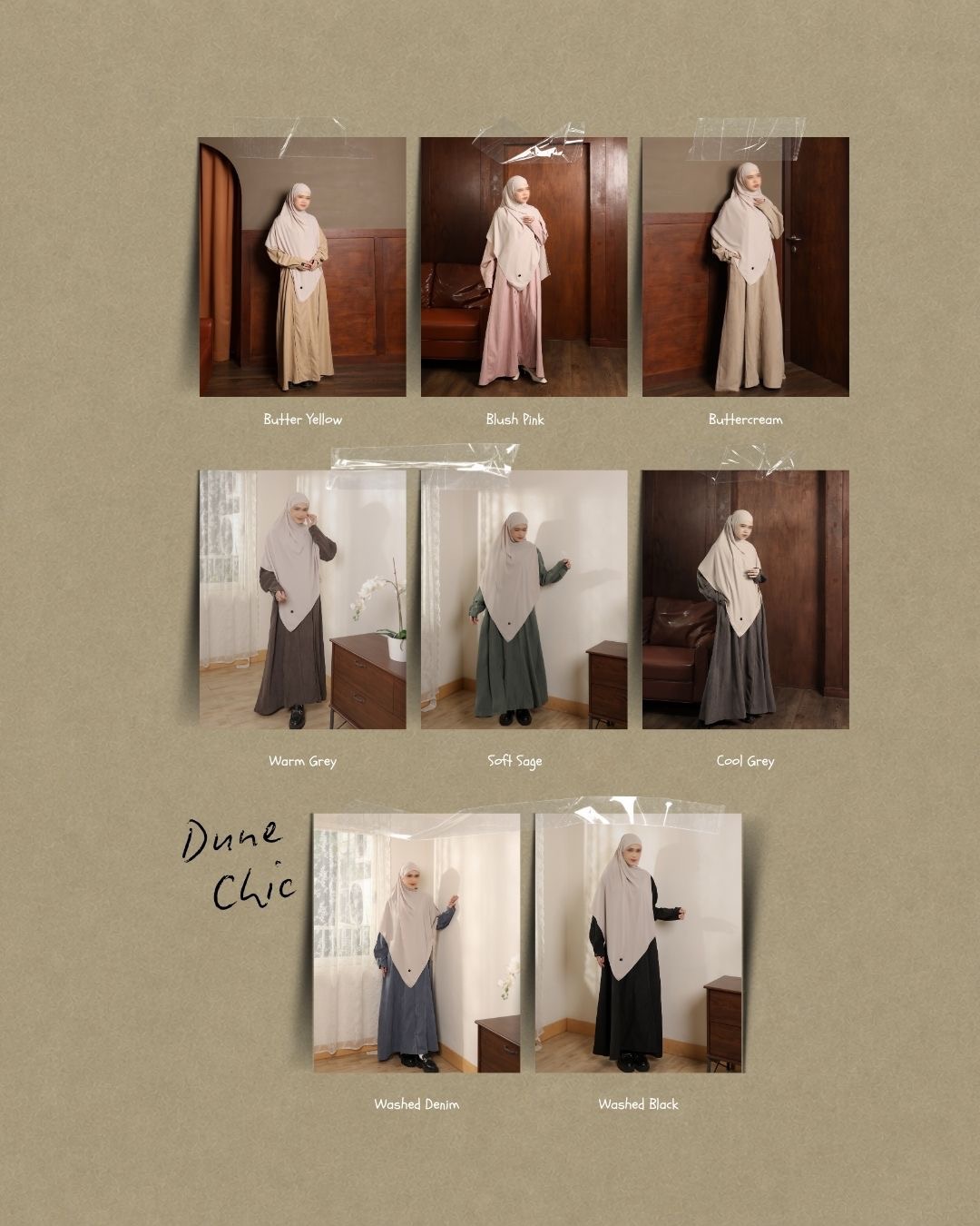 SAYSARA - Dune Abaya With Cupro Sandwash Look