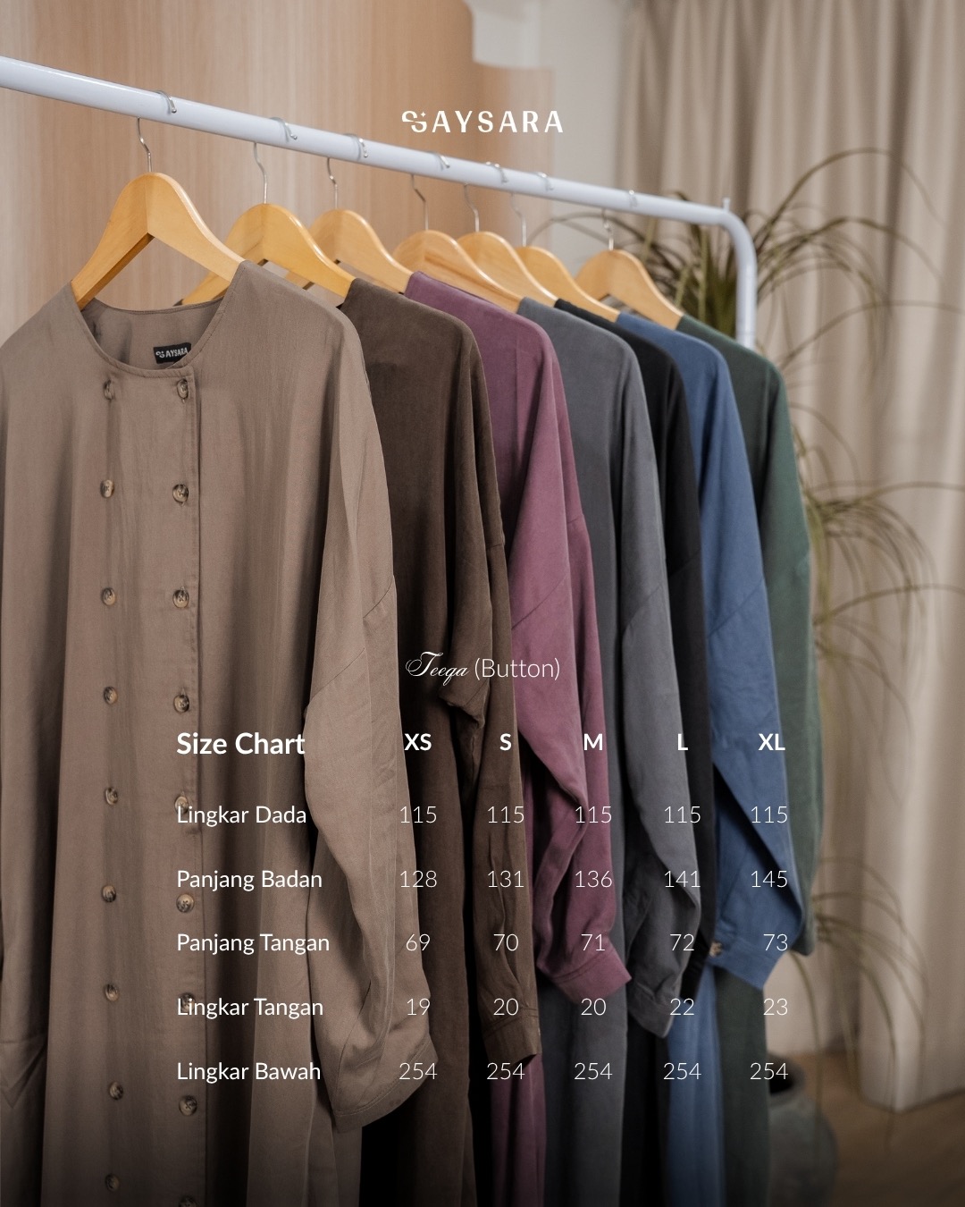 SAYSARA - Teeqa Abaya Made From Lyocell Premium