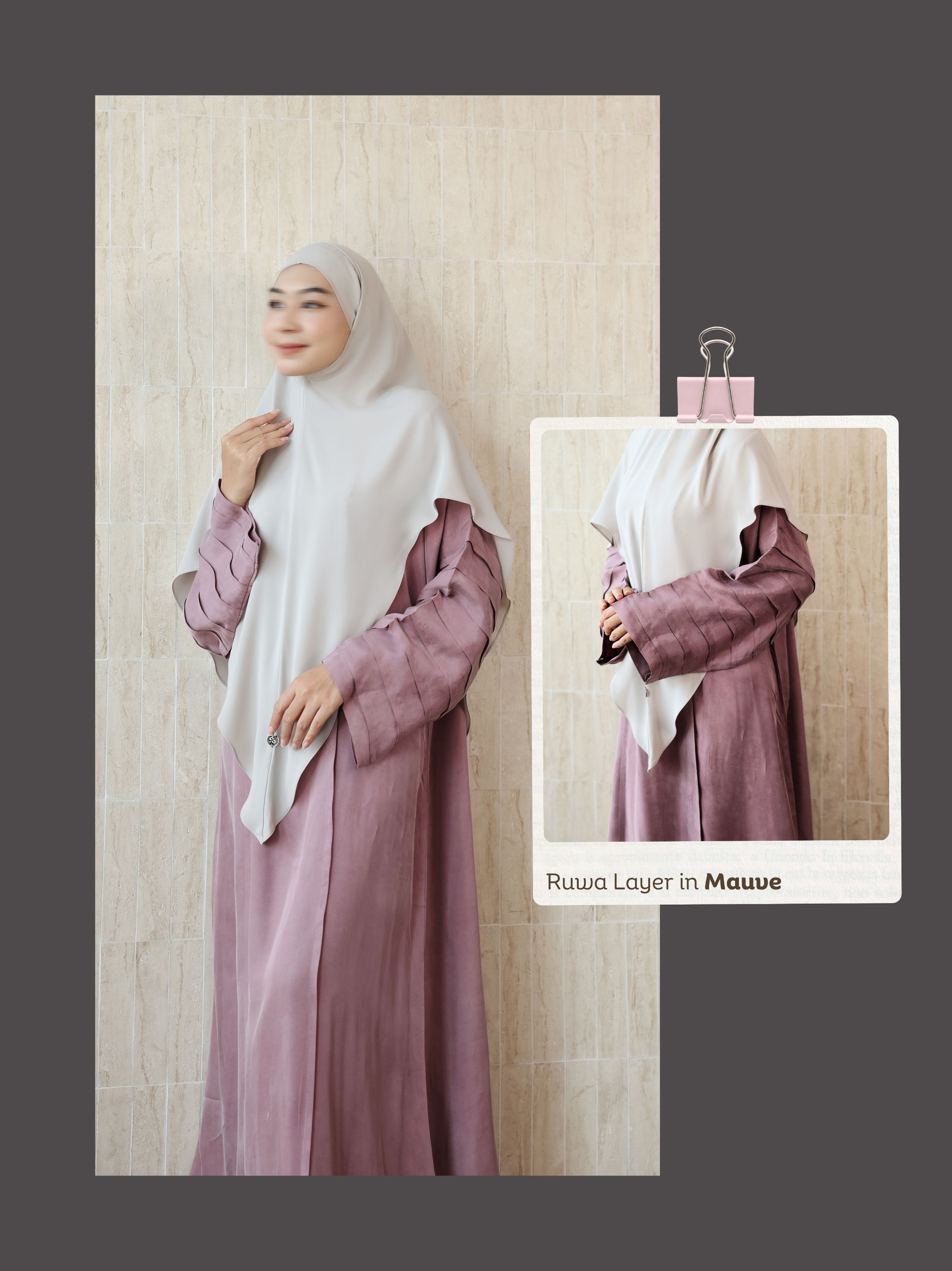SAYSARA - Ruwa Abaya Layer With Premium Cupro Fabric