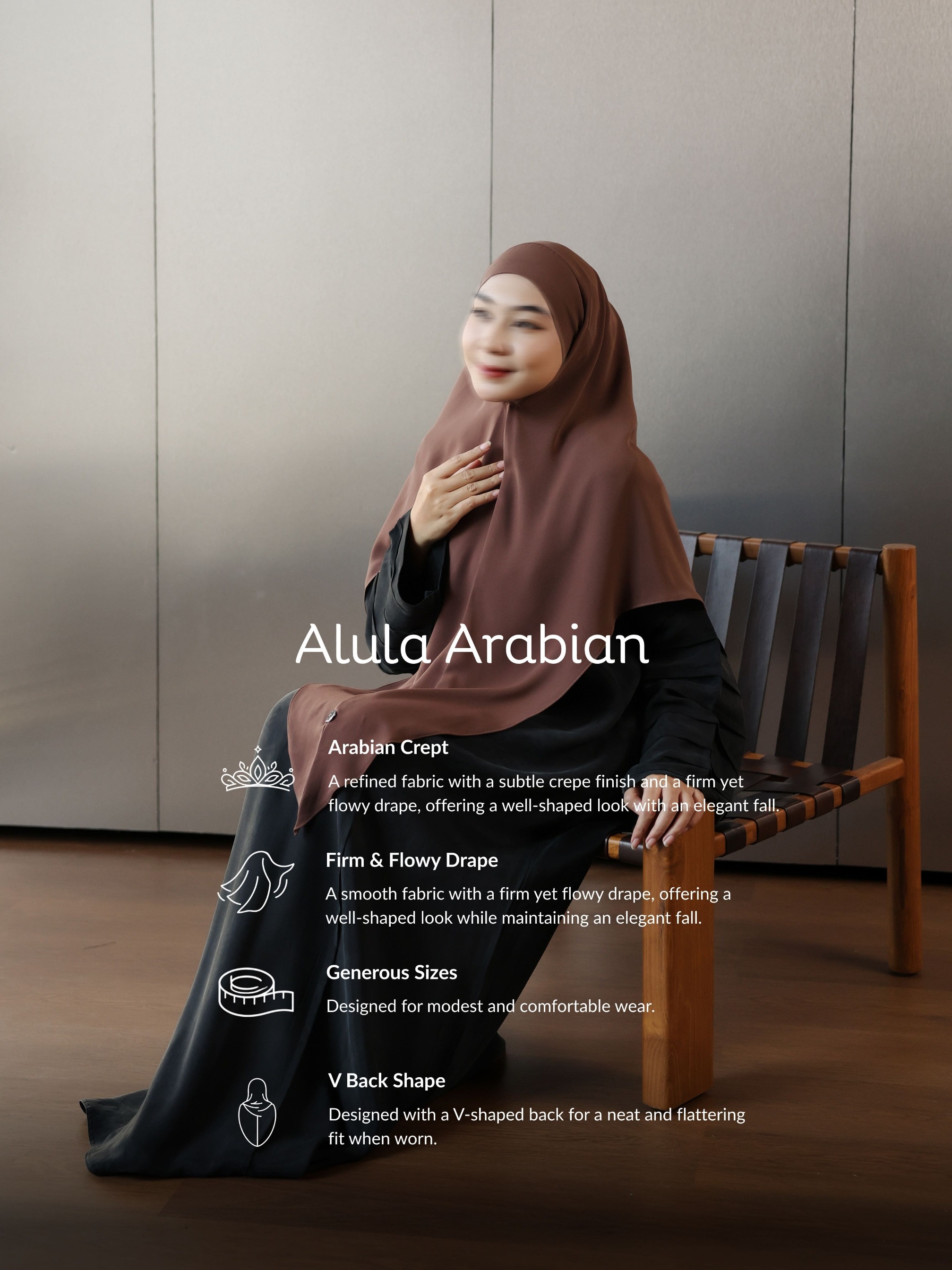 SAYSARA - Alula Arabian Hijab Khimar Bandana