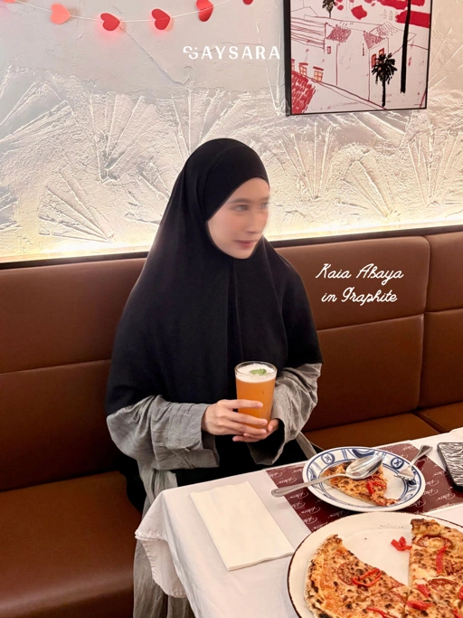 SAYSARA - Kaia Abaya Made From Linen Tie Dye Premium