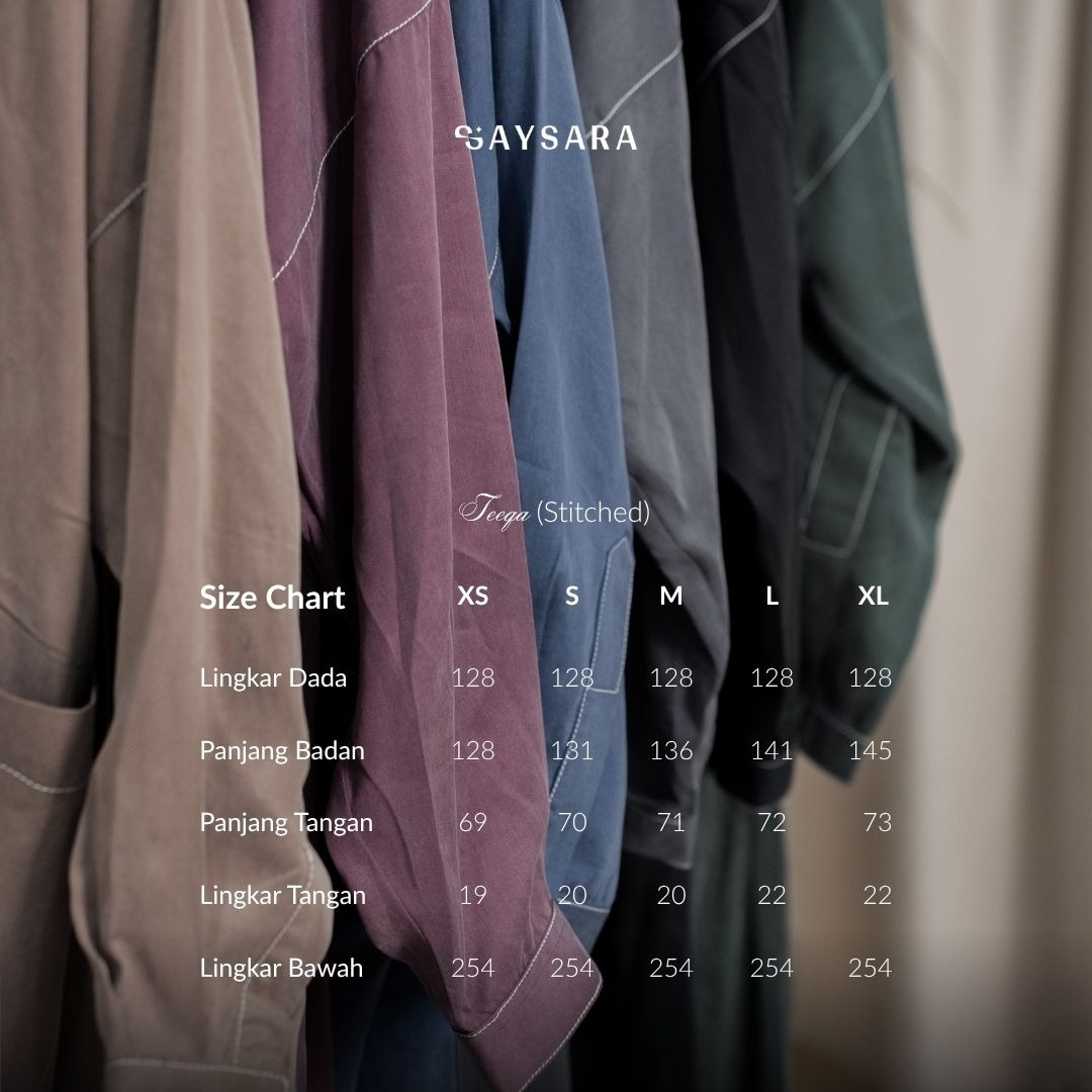 SAYSARA - Teeqa Abaya Stitched Made From Lyocell Premium