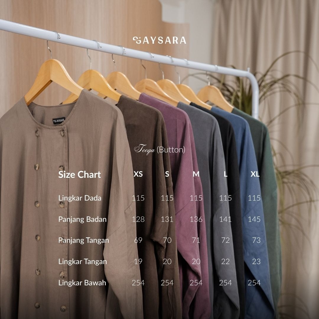 SAYSARA - Teeqa Abaya Button Made From Lyocell Premium