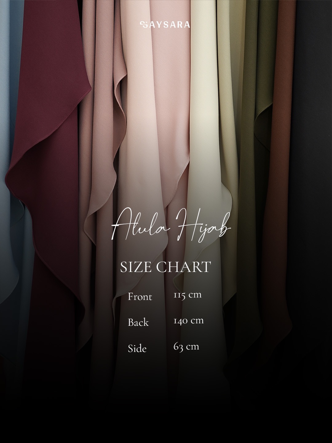 SAYSARA - Alula Hijab Made From Flowy Luxe Fabric