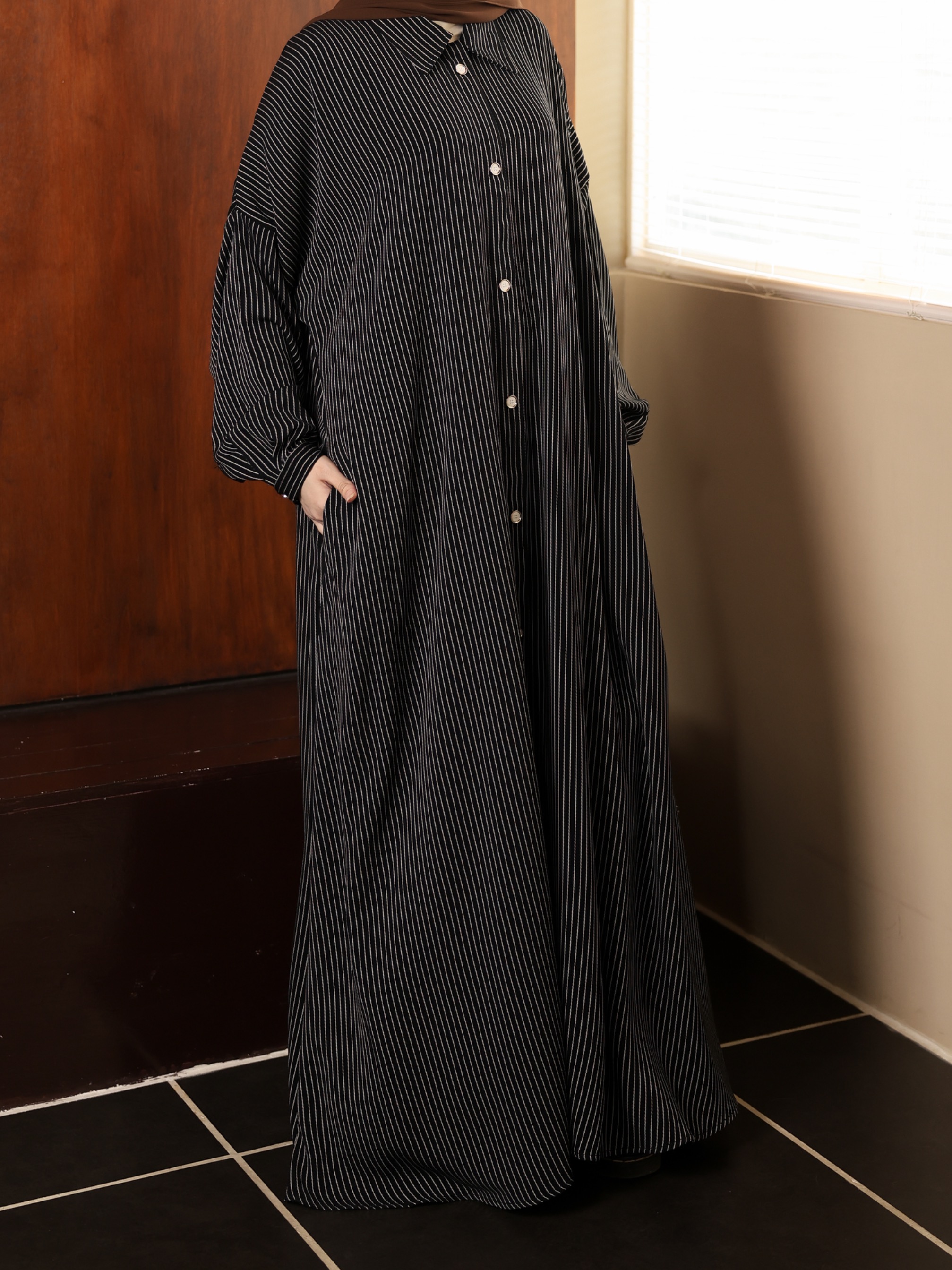 SAYSARA - Noura Abaya 2.0 With Premium Jet Black Fabric