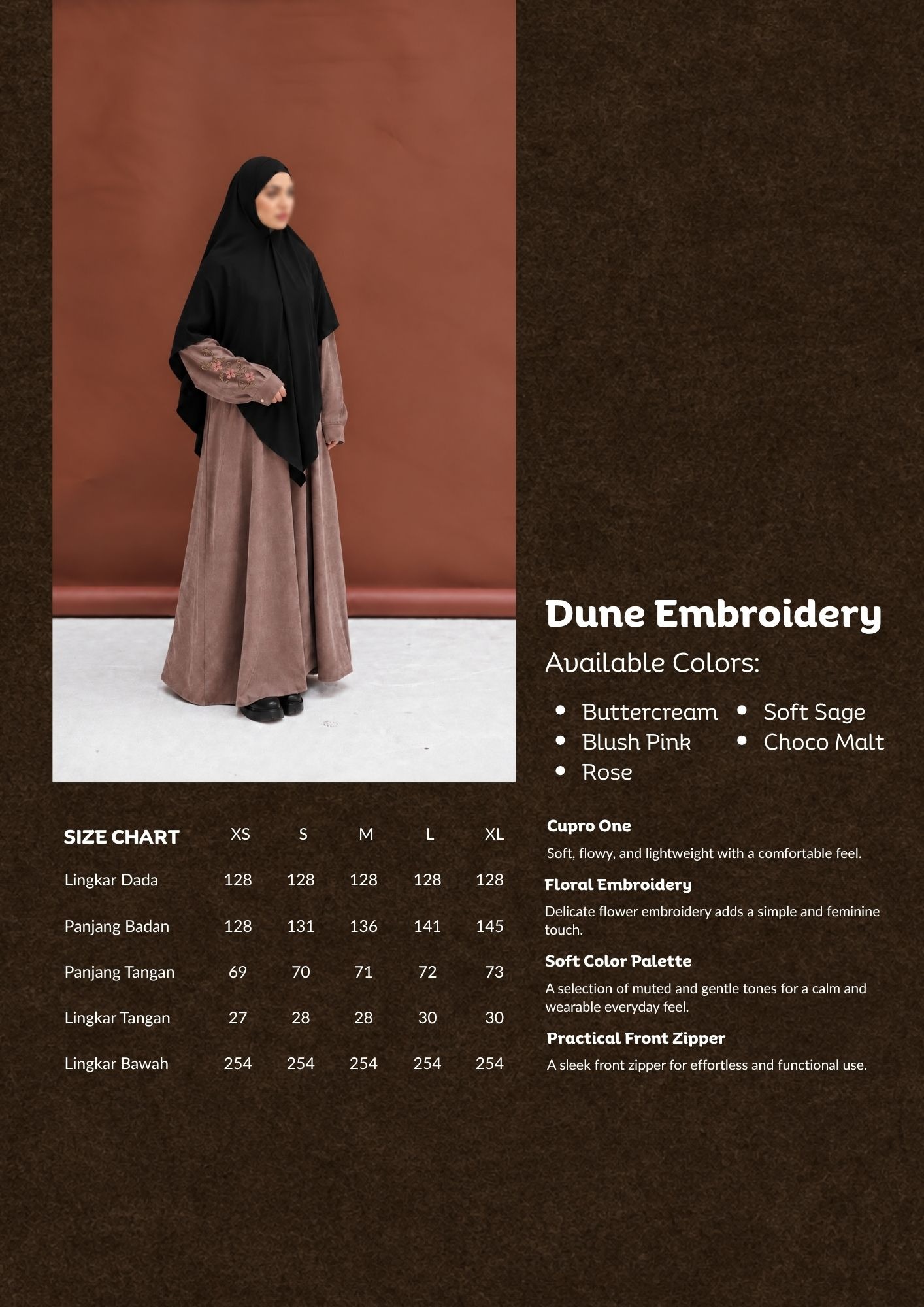 SAYSARA - Dune Embroidery Made From Cupro One Premium